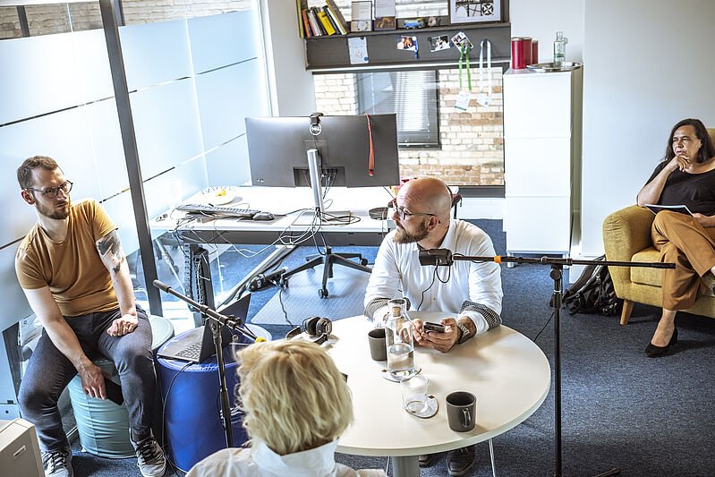 Podcastaufnahme von WindTalks