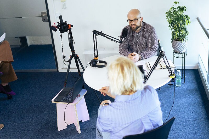 Podcastaufnahme von WindTalks