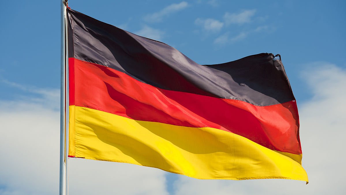 Wehende Deutschland Flagge
