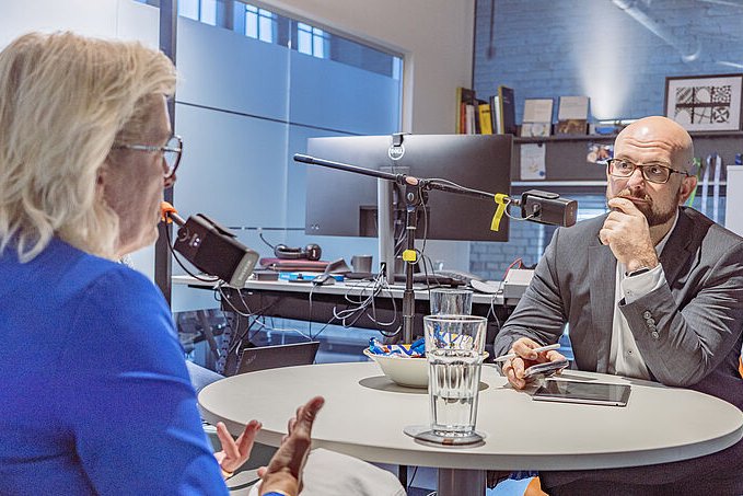 Podcastaufnahme von WindTalks