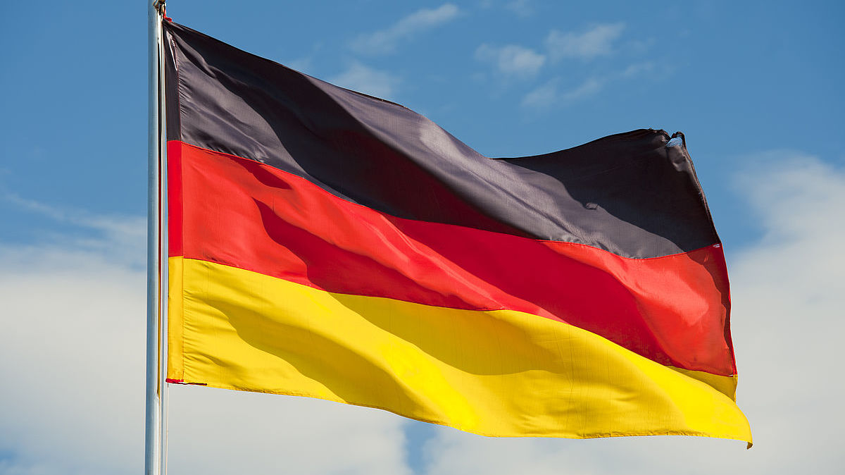 Eine Deutschlandflagge